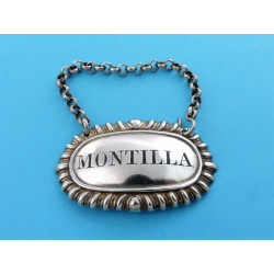 silver montilla wine label london 1871 william summers bottle ticket