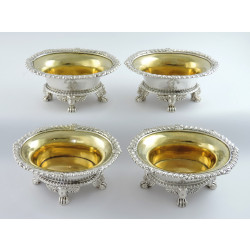 silver salt pots london 1815 by paul storr