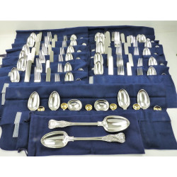 victorian silver king s pattern canteen of cutlery by george adams