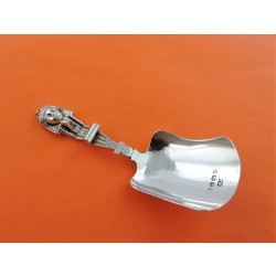 silver Sphinx caddy spoon Birmingham 1882 Hilliard thomason