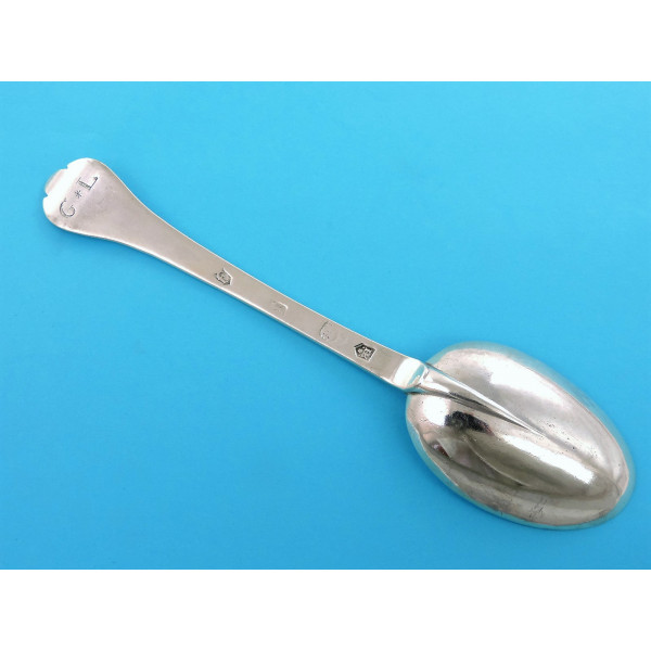 silver trefid spoon London 1683 by John King