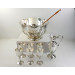suite silver punch bowl with ladle goblets and wine ewer